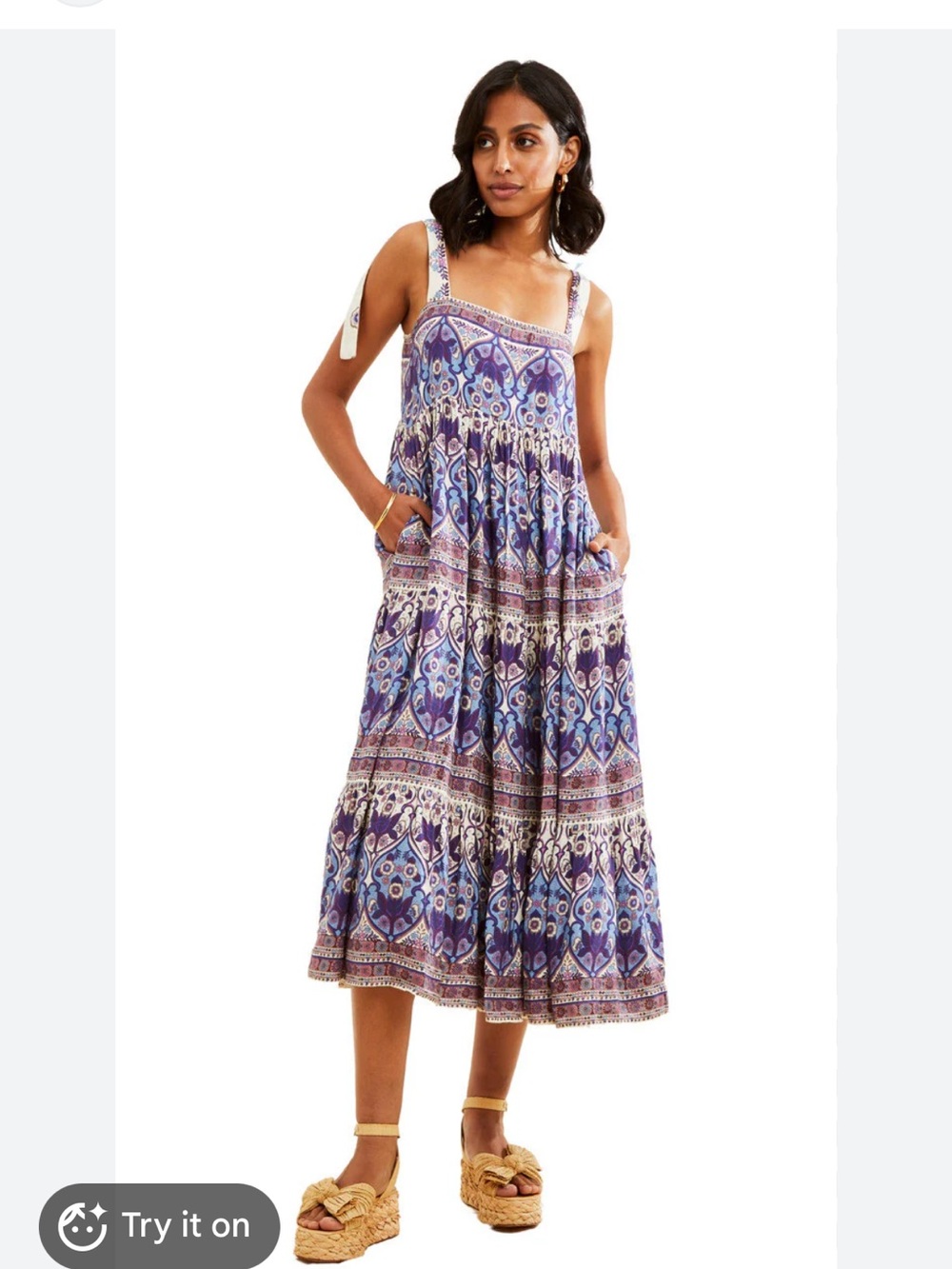 Caroline Constas Tiered Maxi Skirt - Purple Multi